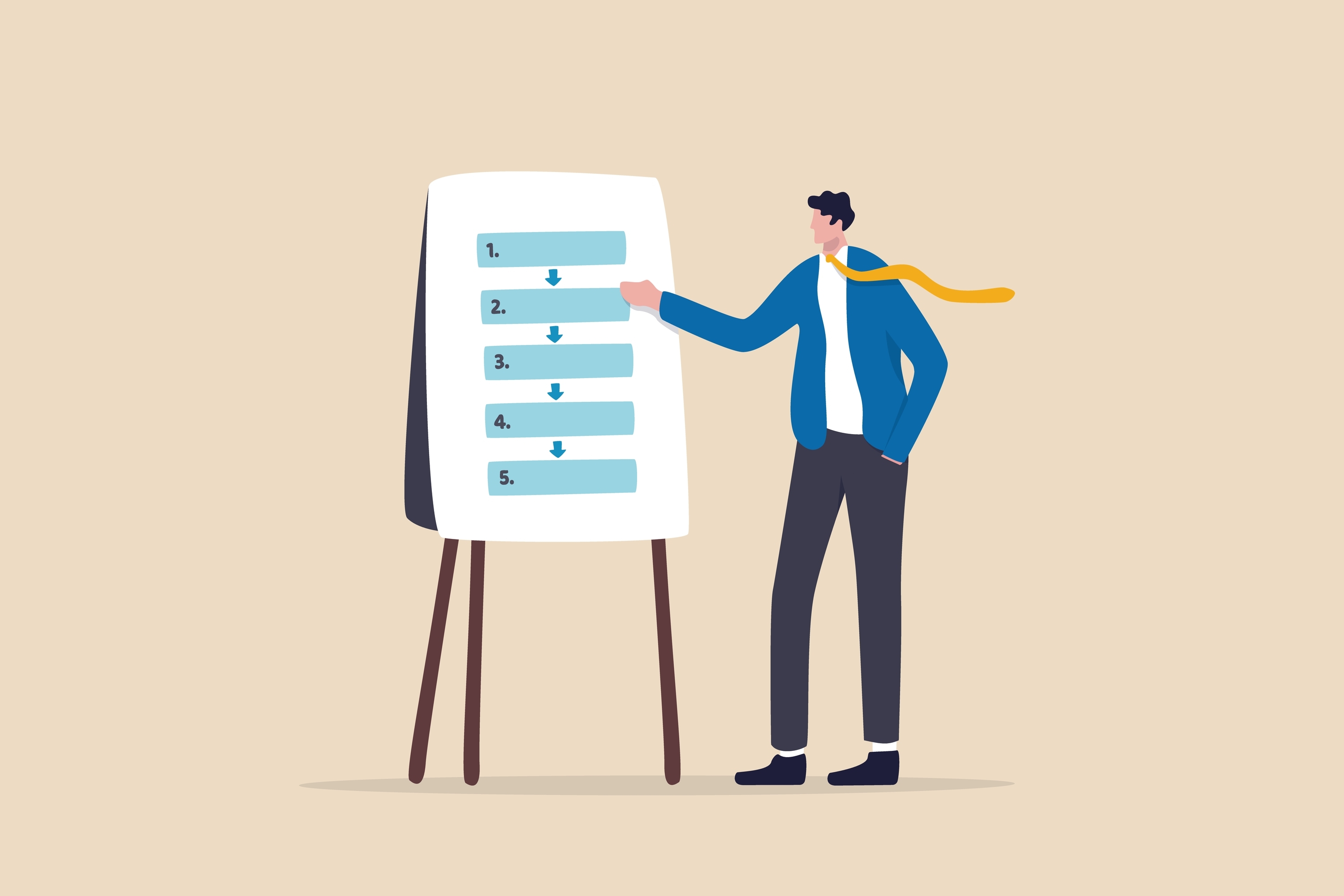 集客施策をスタートする前にステップを確認する人の画像