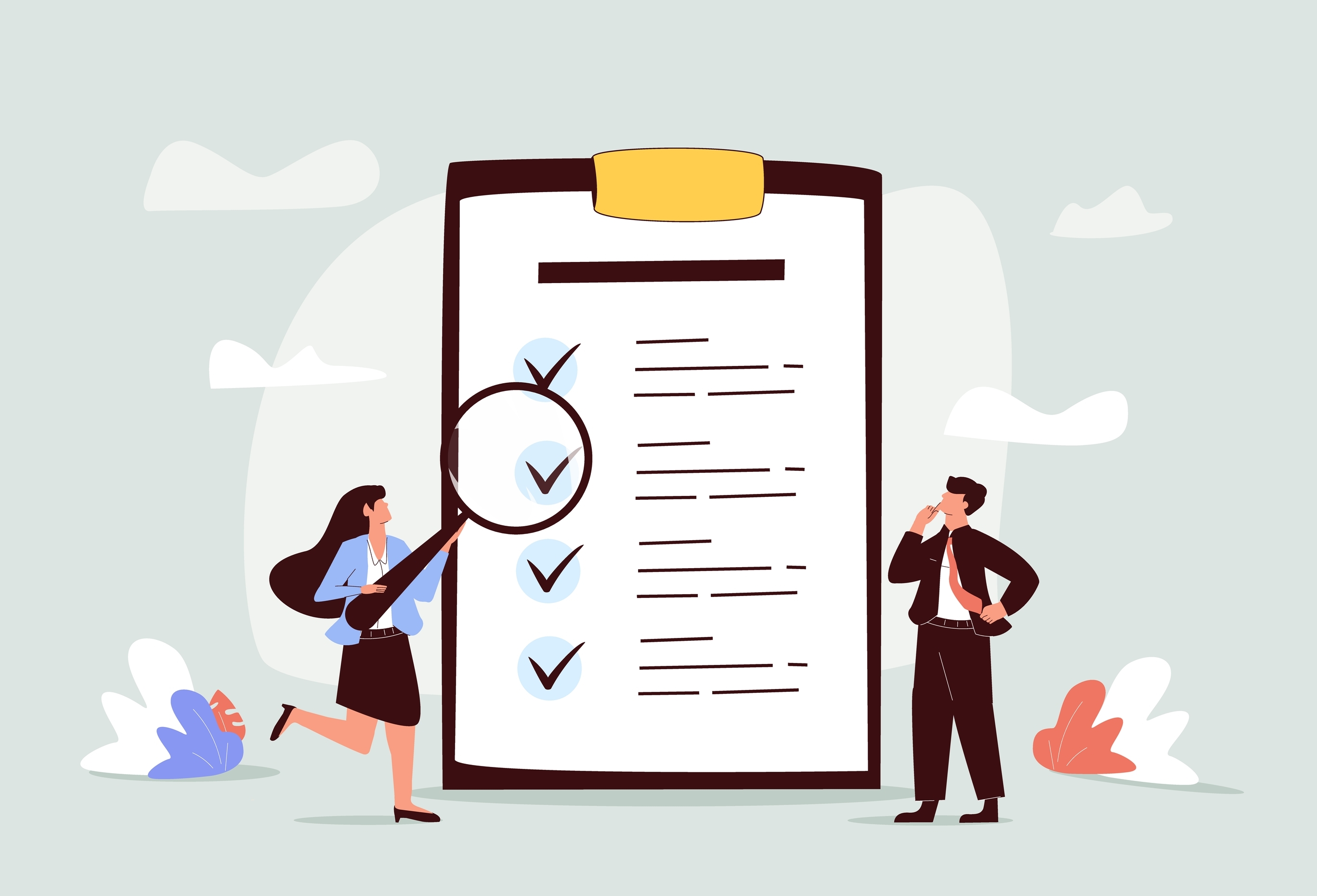 業務支援システムの機能一覧 イラスト